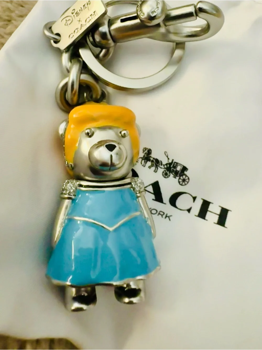 Disney x Coach Cinderella Bear Bag Charm (Style No. C0266) - Like New